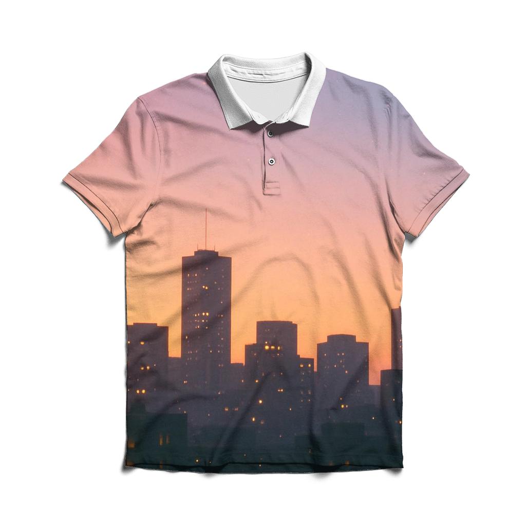 Lavender City Afterglow designer slim fit polos