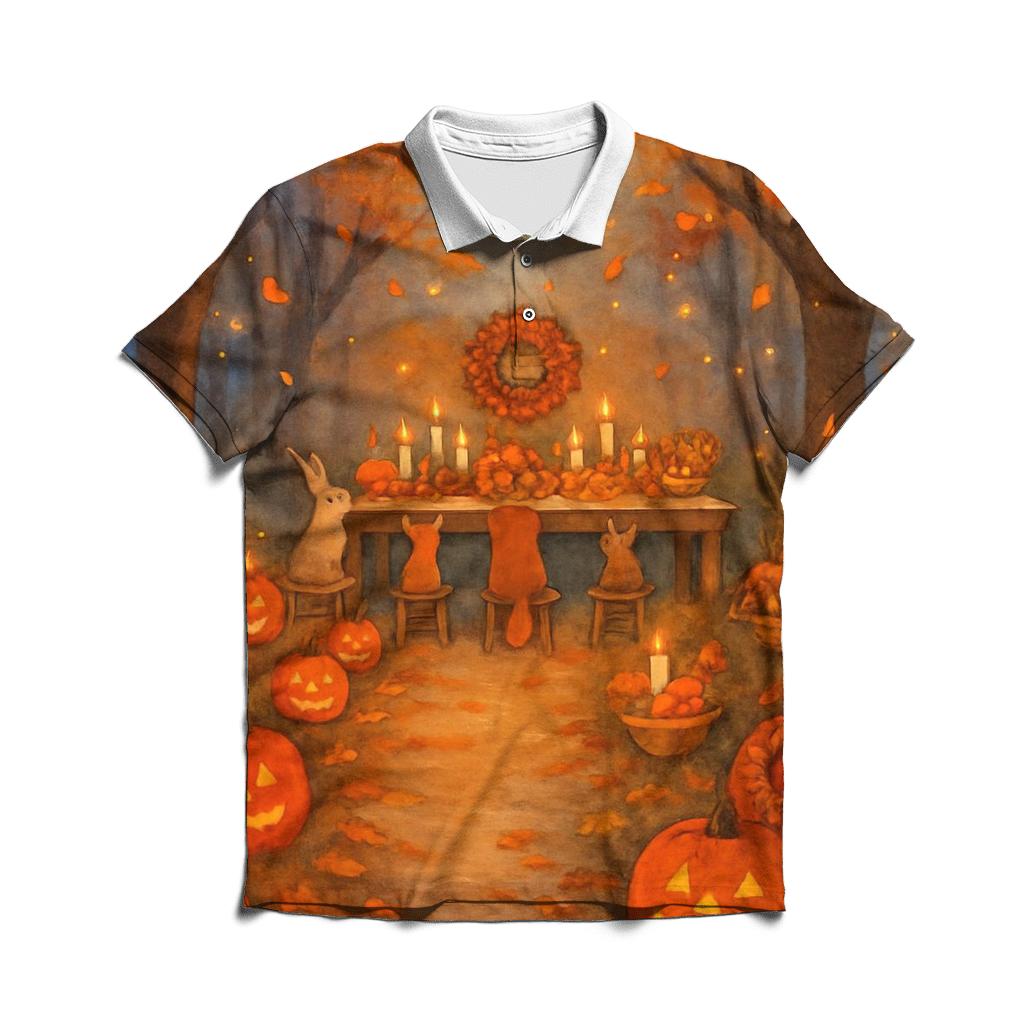 Pumpkin Lantern Lane personalized polo shirts