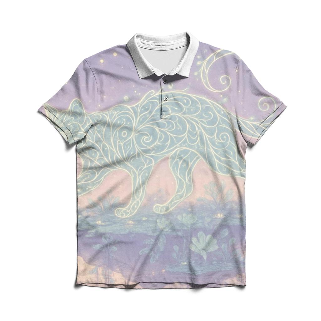 Quantum Garden Guardian embroidered polo tops