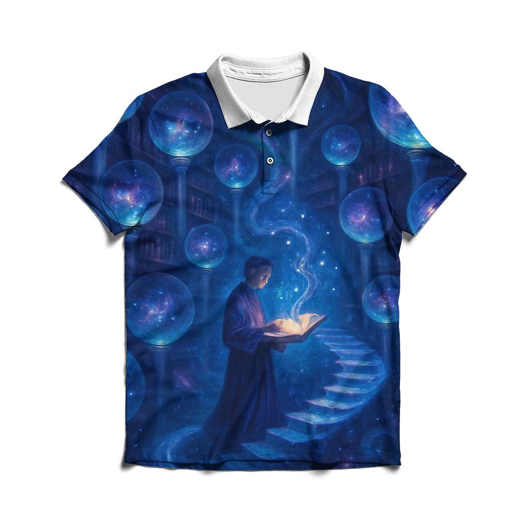 Library Of Light Years personalized polo shirts
