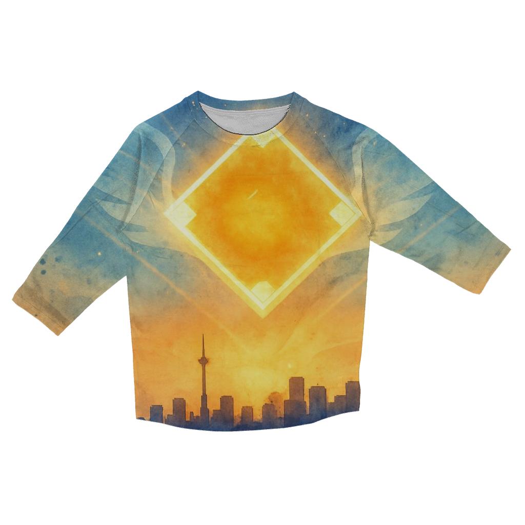 Skyline Diamond With Blue Jays personalized 3/4 sleeve tees