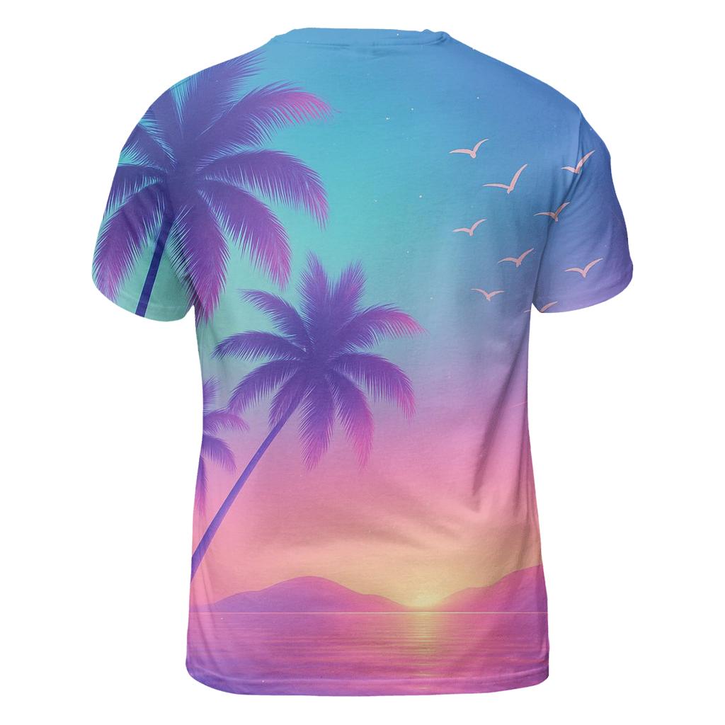 Teal Twilight Palms personalized full print shirts