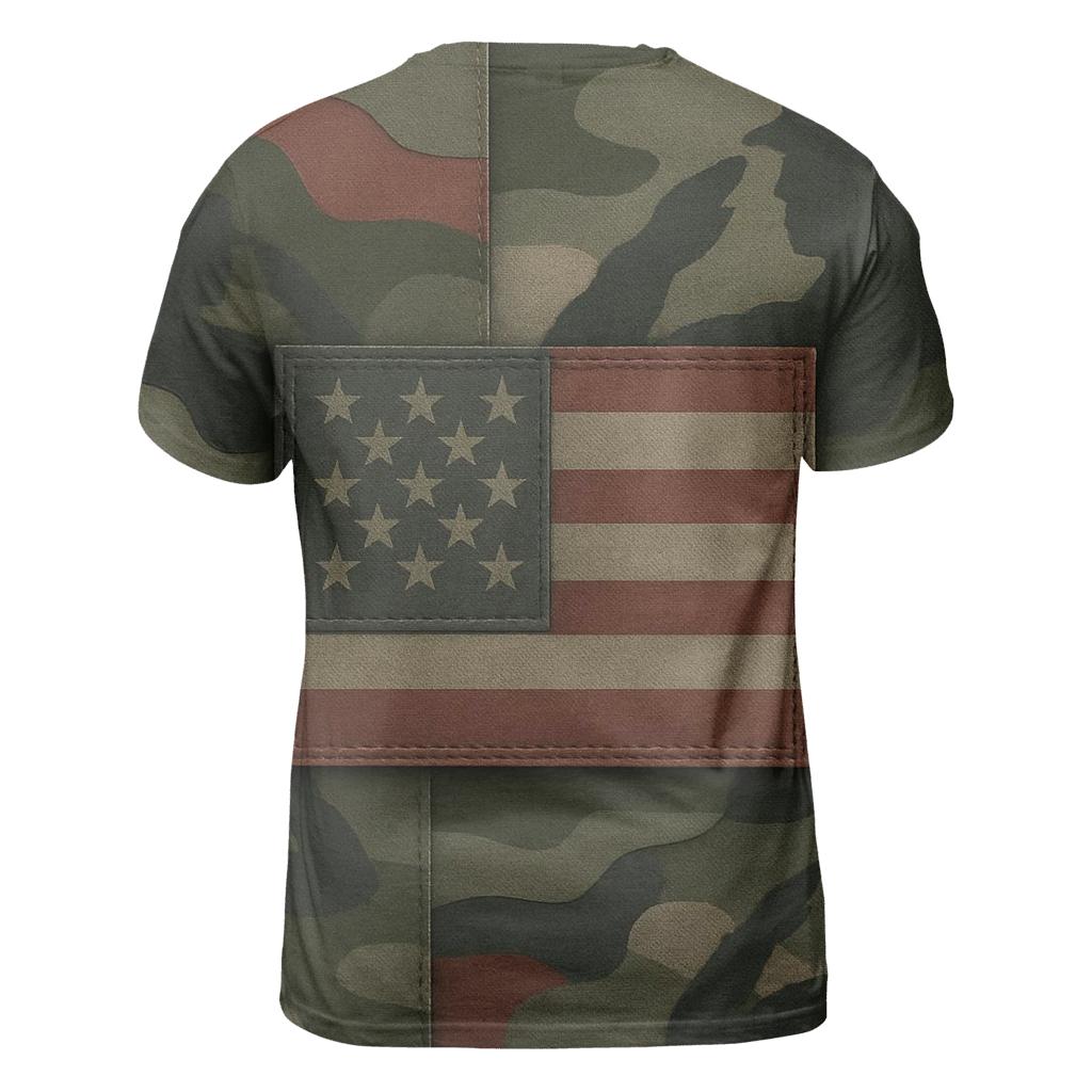 Camouflage Honor Banner creative print fashion shirts