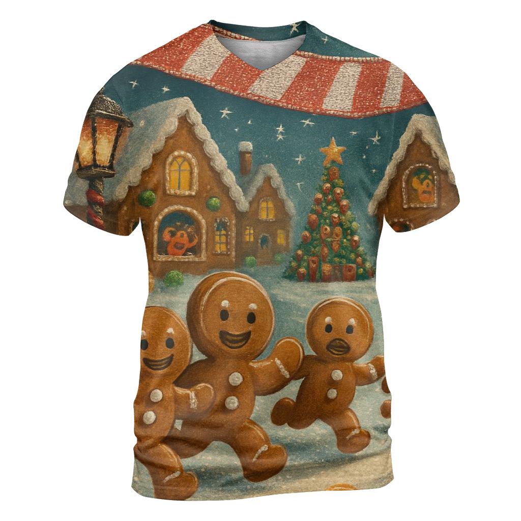 Gingerbread Village Marathon designer pattern shirts