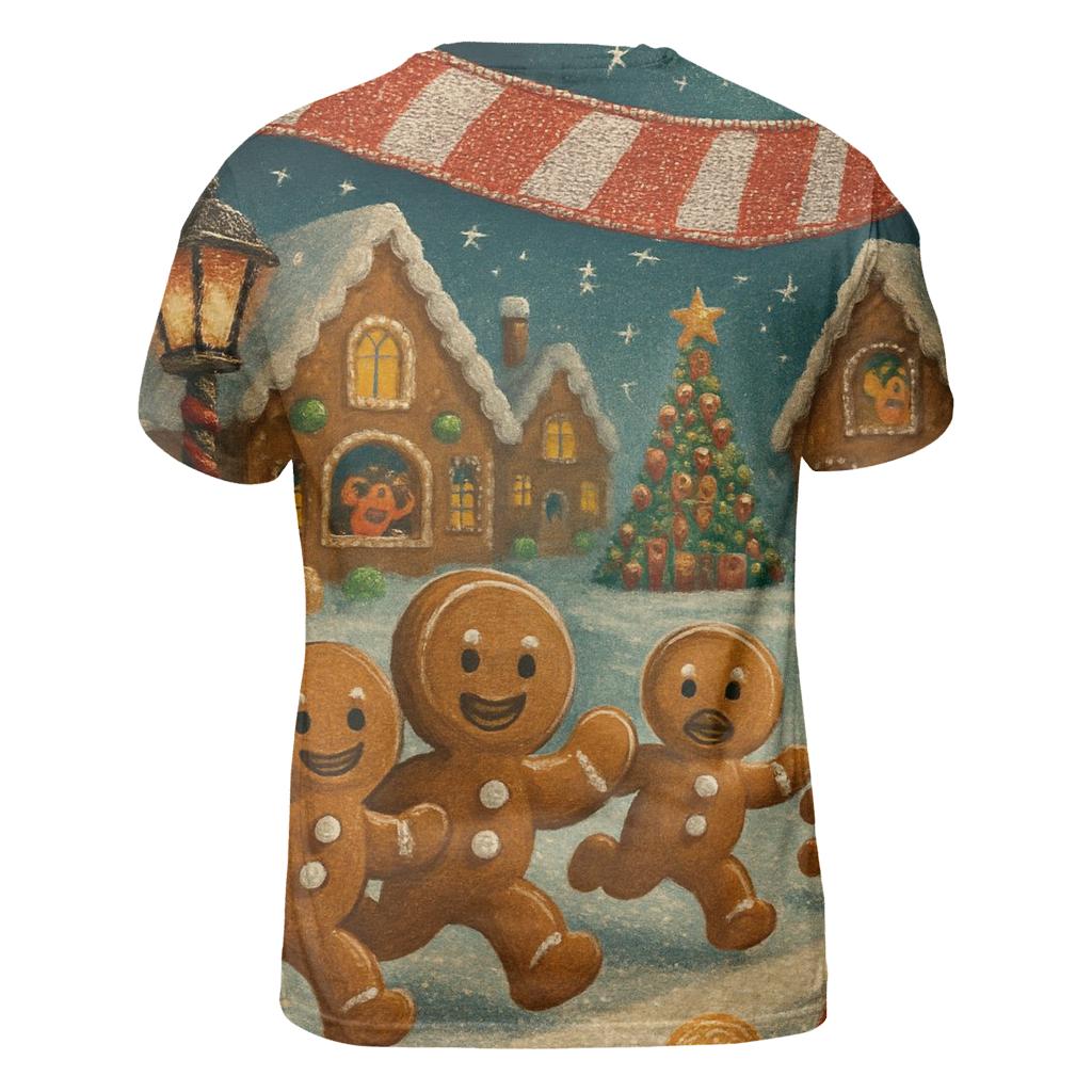 Gingerbread Village Marathon designer pattern shirts