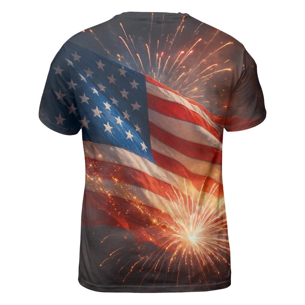 Firework Ribbon Standard creative print fashion shirts