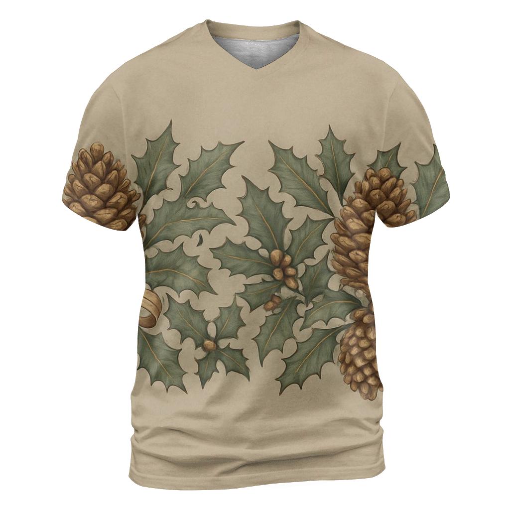 Pinecone Border On Neutral Background personalized full print shirts