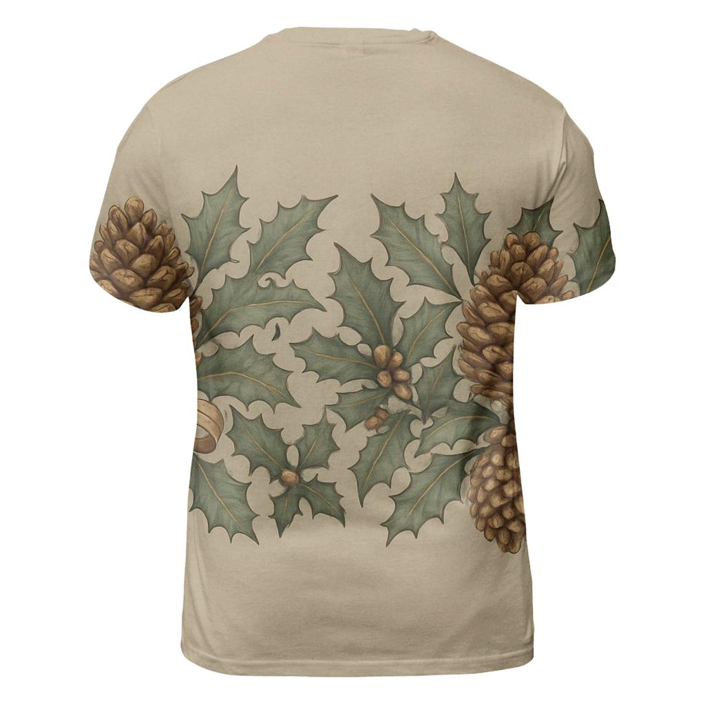 Pinecone Border On Neutral Background personalized full print shirts