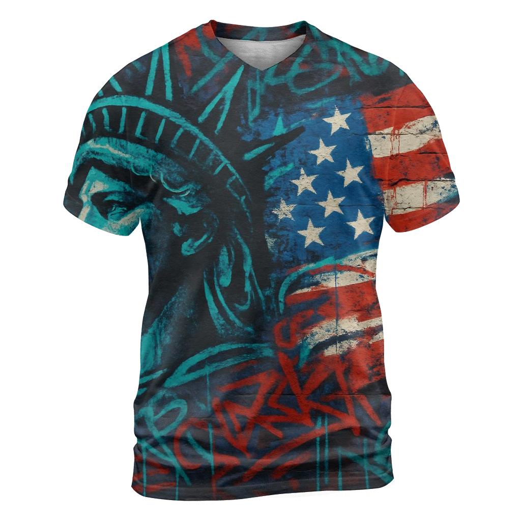 Graffiti Liberty Wave unique graphic print tees