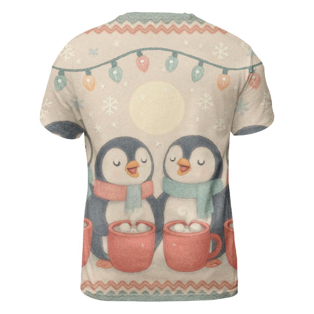 Penguin Hot Cocoa Choir statement graphic shirts
