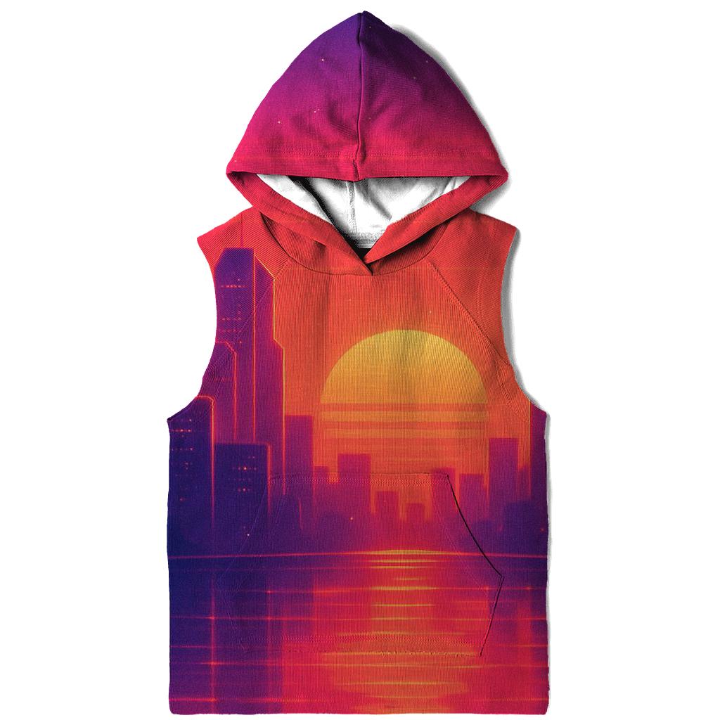 Sunset Circuit Skyline graphic hoodies