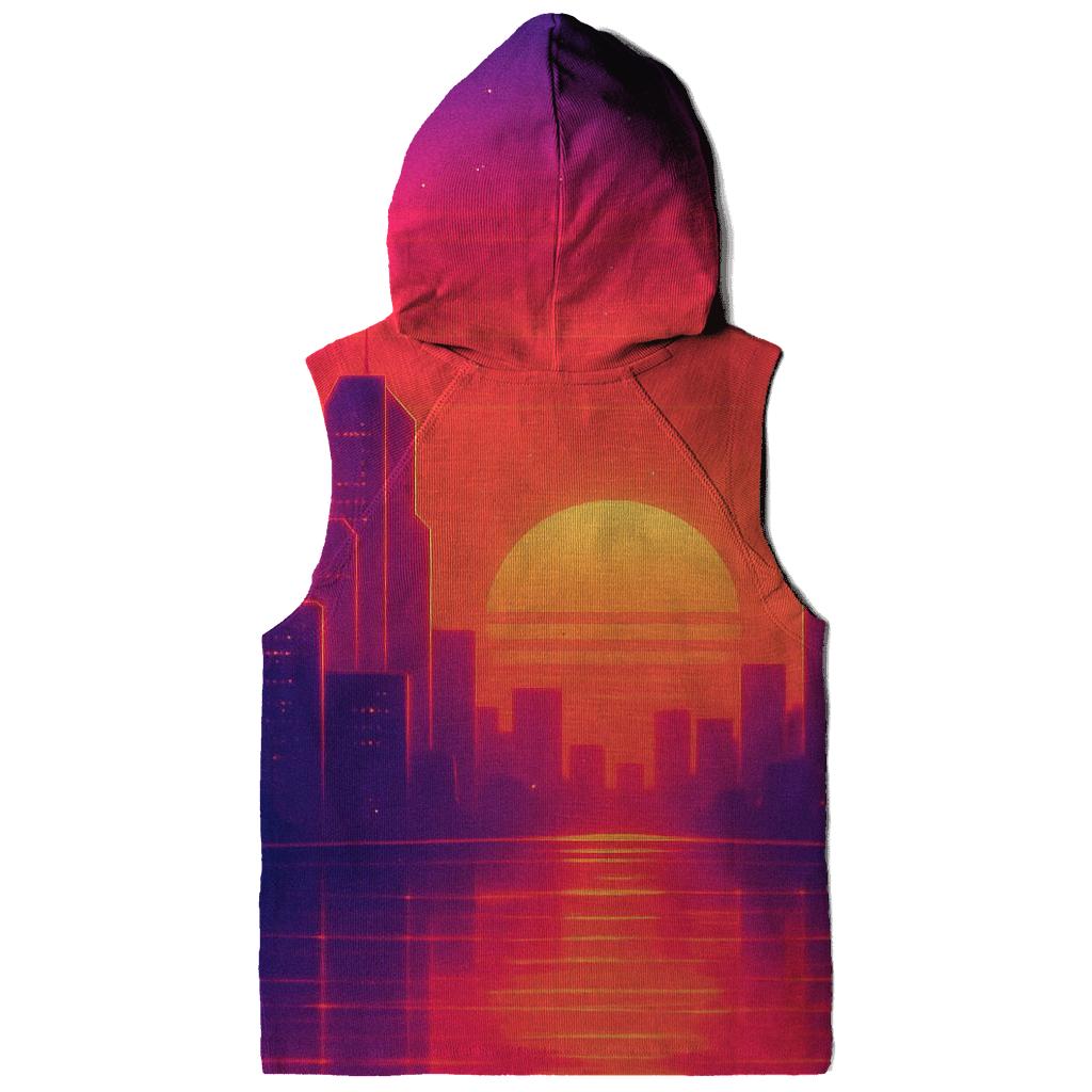 Sunset Circuit Skyline graphic hoodies