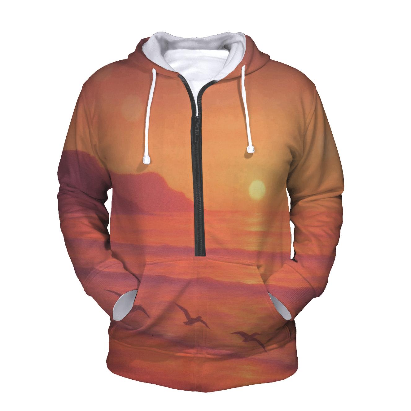 Coral Horizon Drift heavyweight hoodies