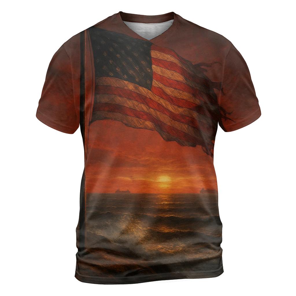 Lone Standard At Sundown designer pattern shirts