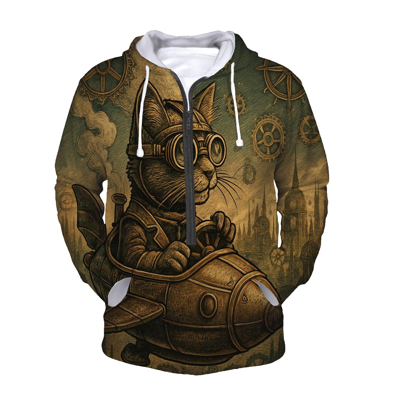 Clockwork Explorer Cat custom hoodies