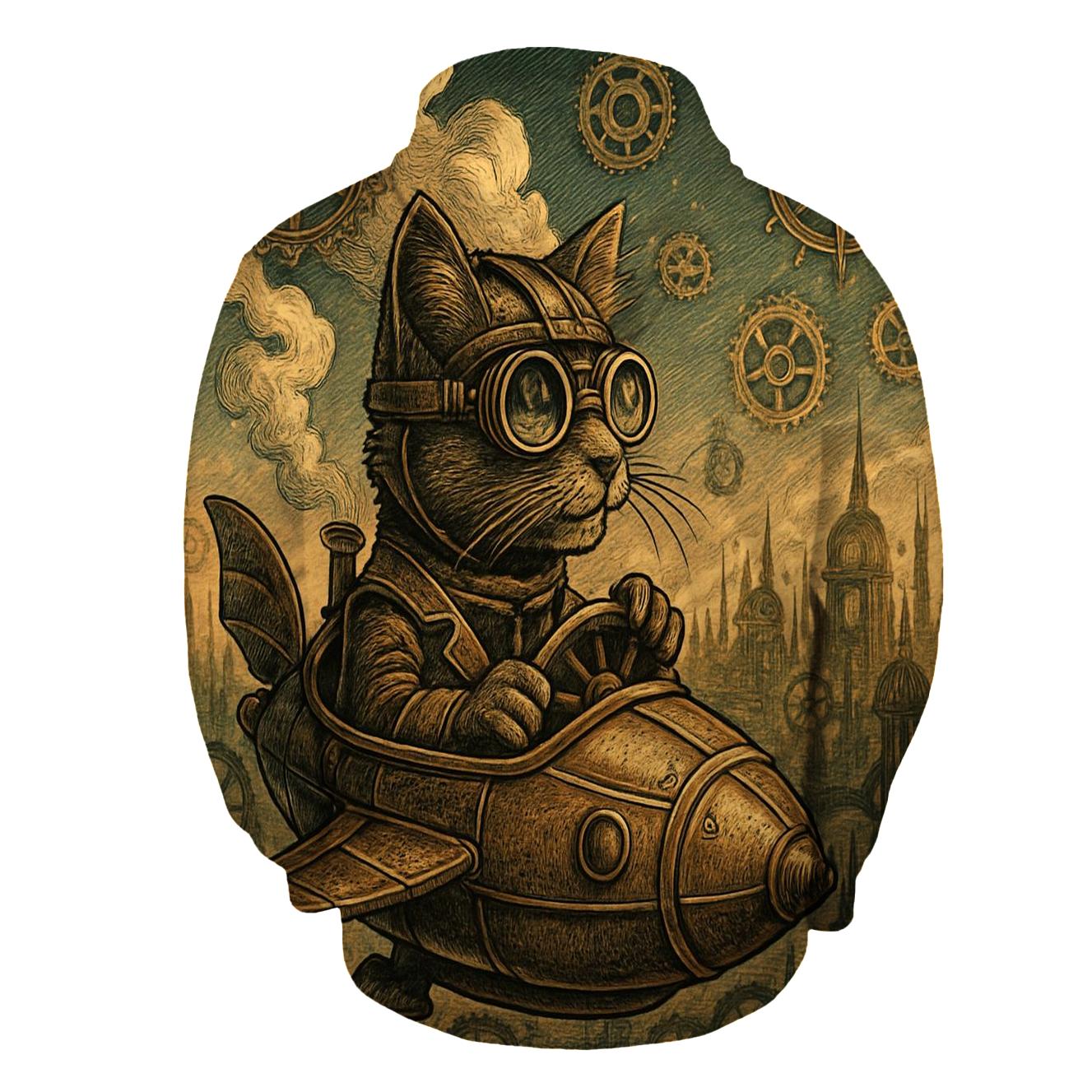 Clockwork Explorer Cat custom hoodies