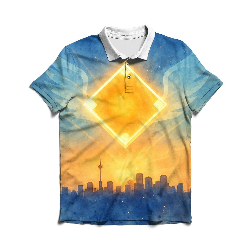 Skyline Diamond With Blue Jays embroidered polo tops