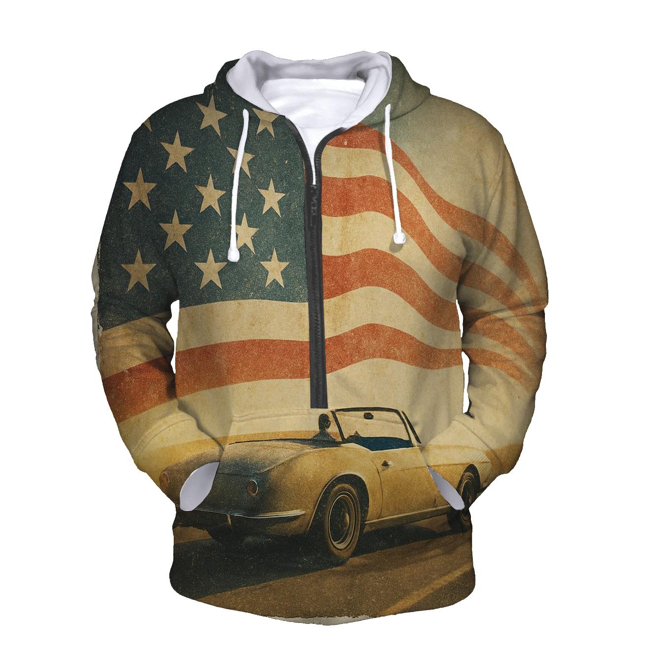 Retro Road Trip Banner heavyweight hoodies