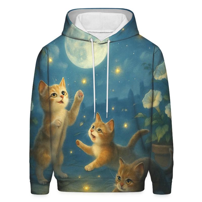 Moon Garden Kittens lightweight hoodies