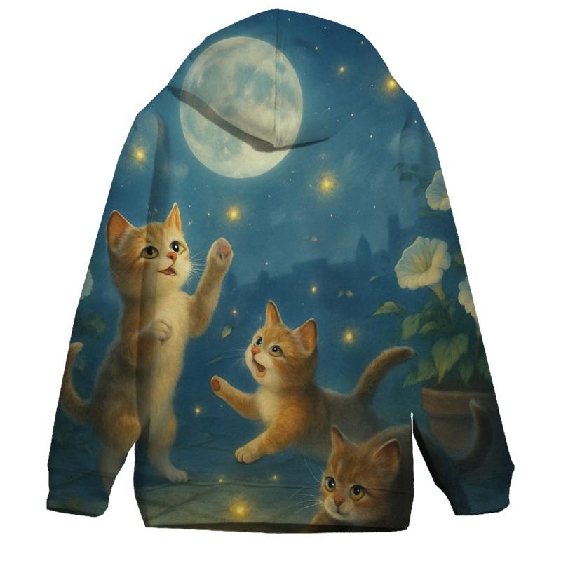 Moon Garden Kittens lightweight hoodies
