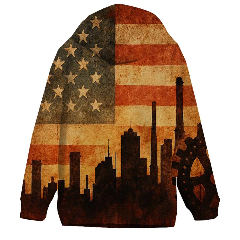 Industrial Stars And Stripes pullover hoodies