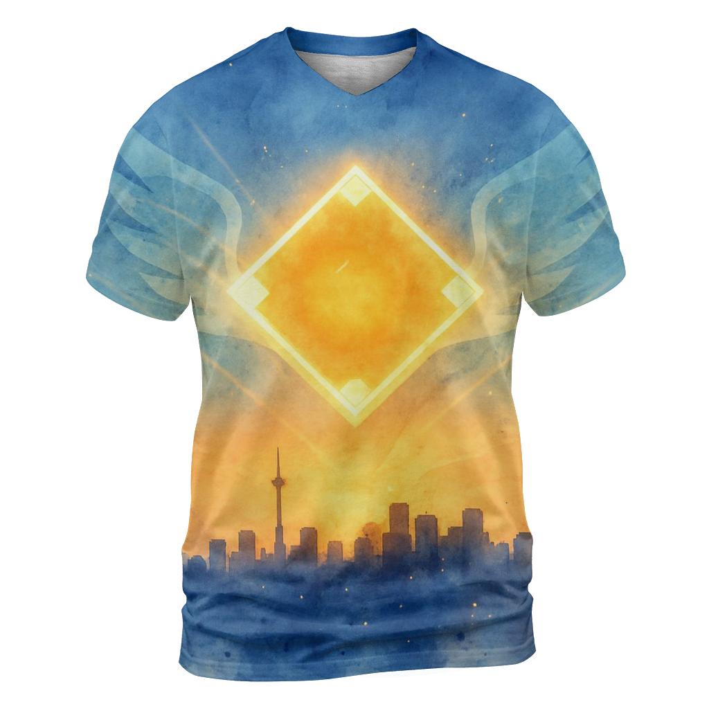 Skyline Diamond With Blue Jays statement graphic shirts