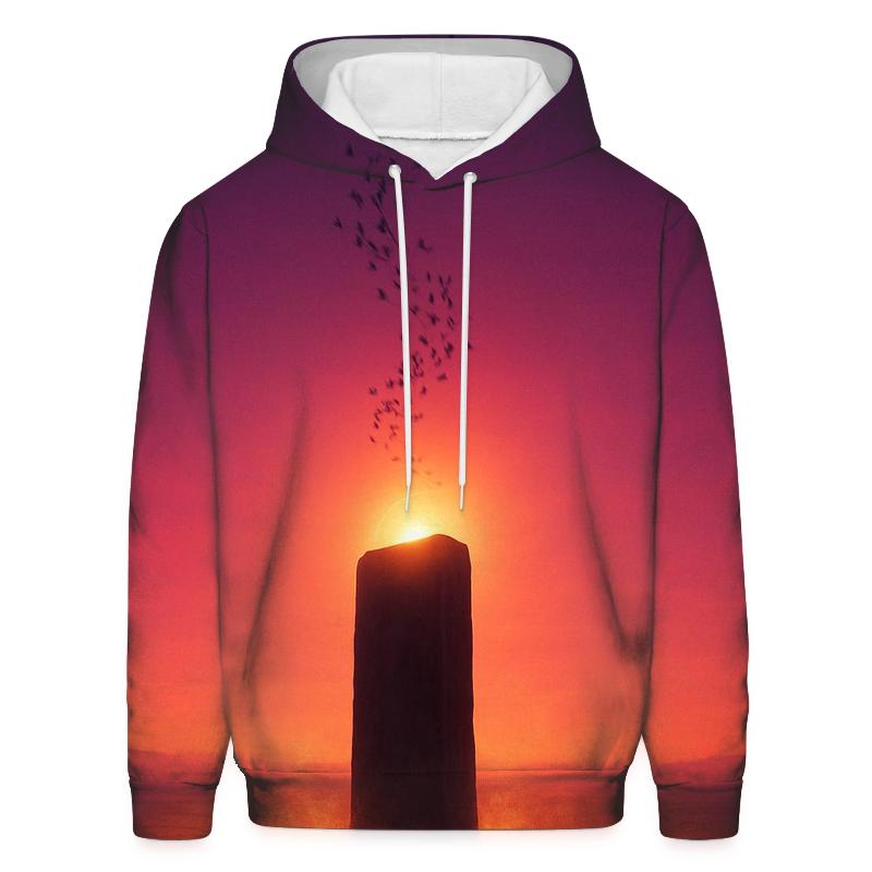 Crimson Monolith Sunset zip-up hoodies