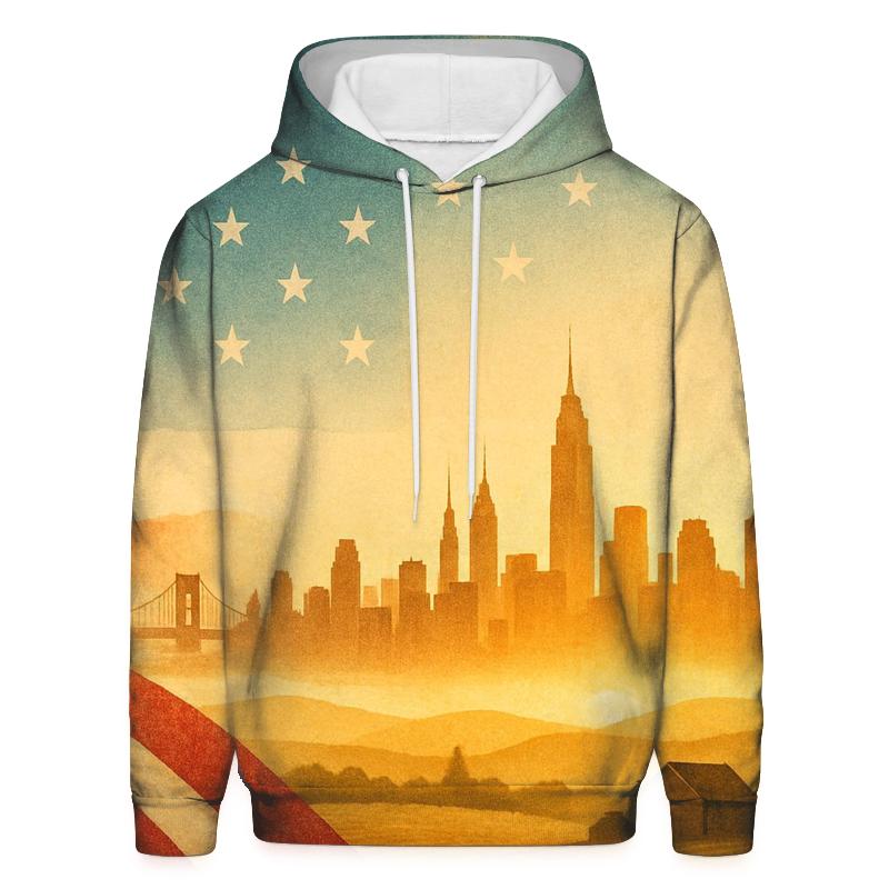 Skyline Stripes Horizon graphic hoodies