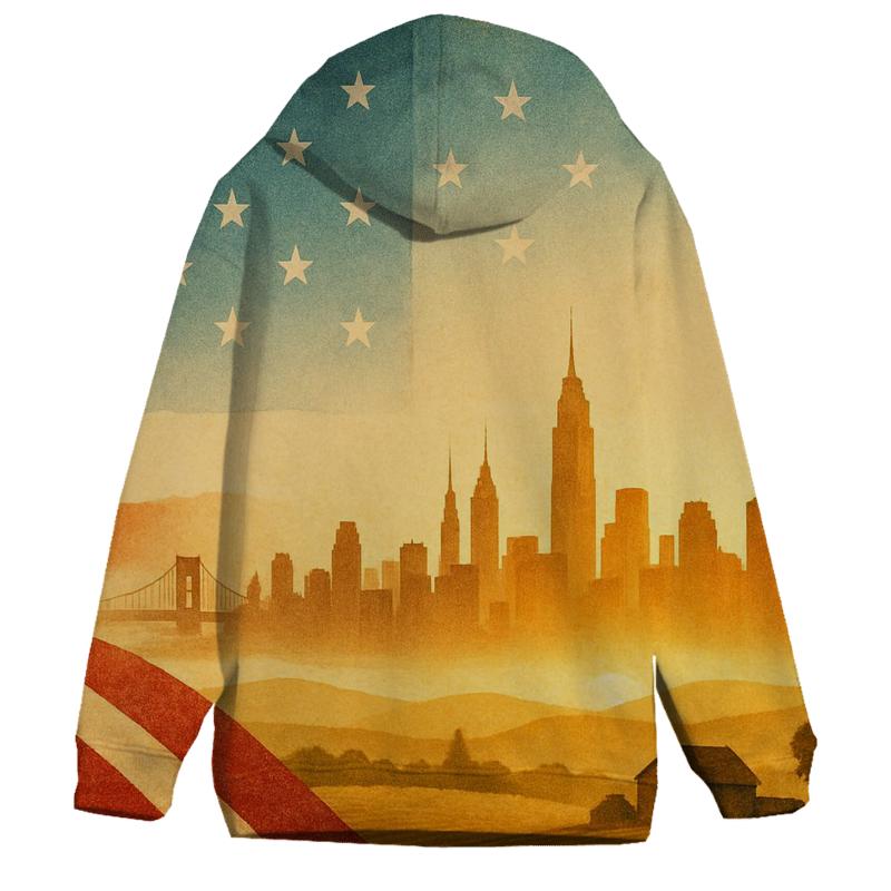 Skyline Stripes Horizon graphic hoodies