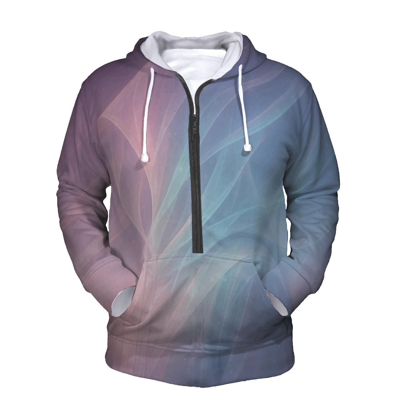 Aurora Veil Gradient printed hoodies