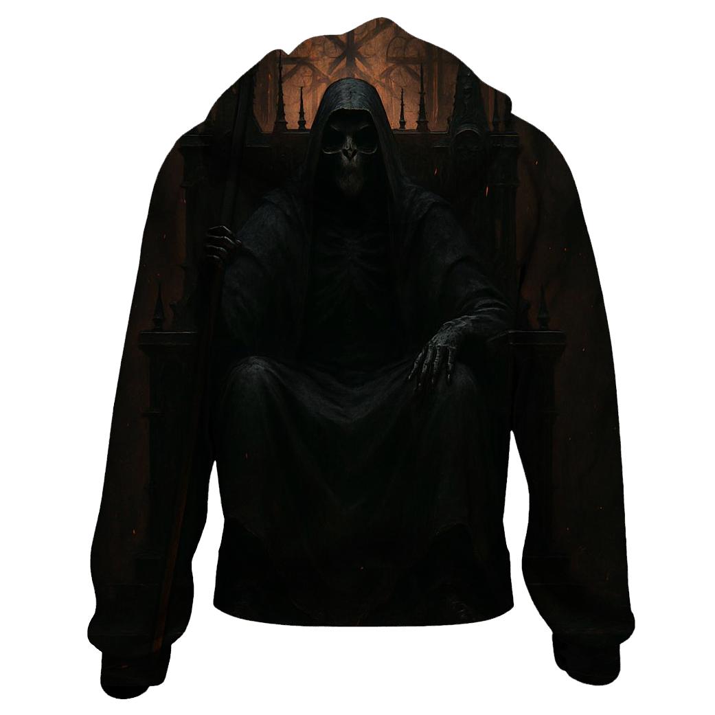 Obsidian Reaper Throne embroidered hoodies