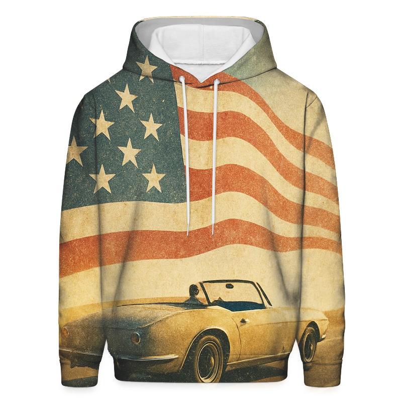 Retro Road Trip Banner premium hoodies