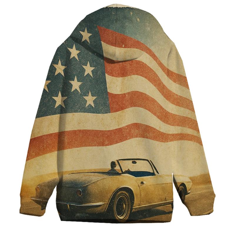 Retro Road Trip Banner premium hoodies