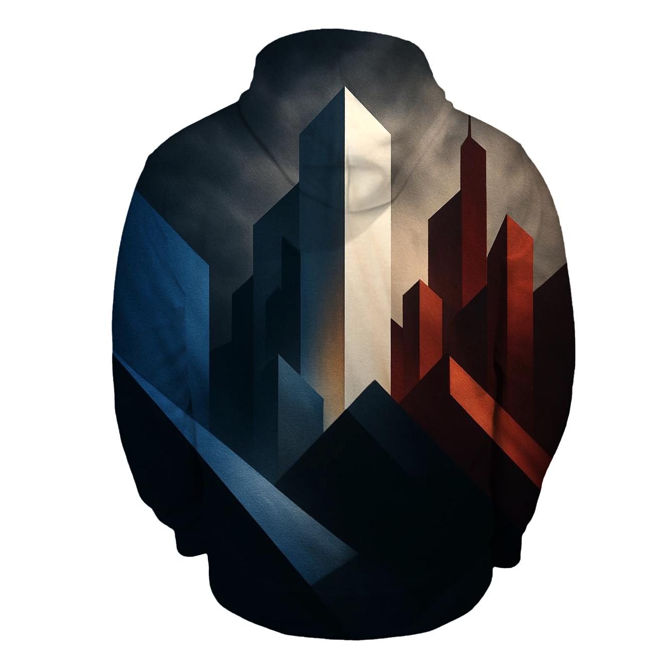 TriColor Geometry premium hoodies