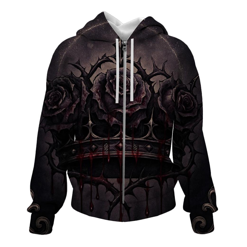 Bleeding Rose Crown hoodies fashion