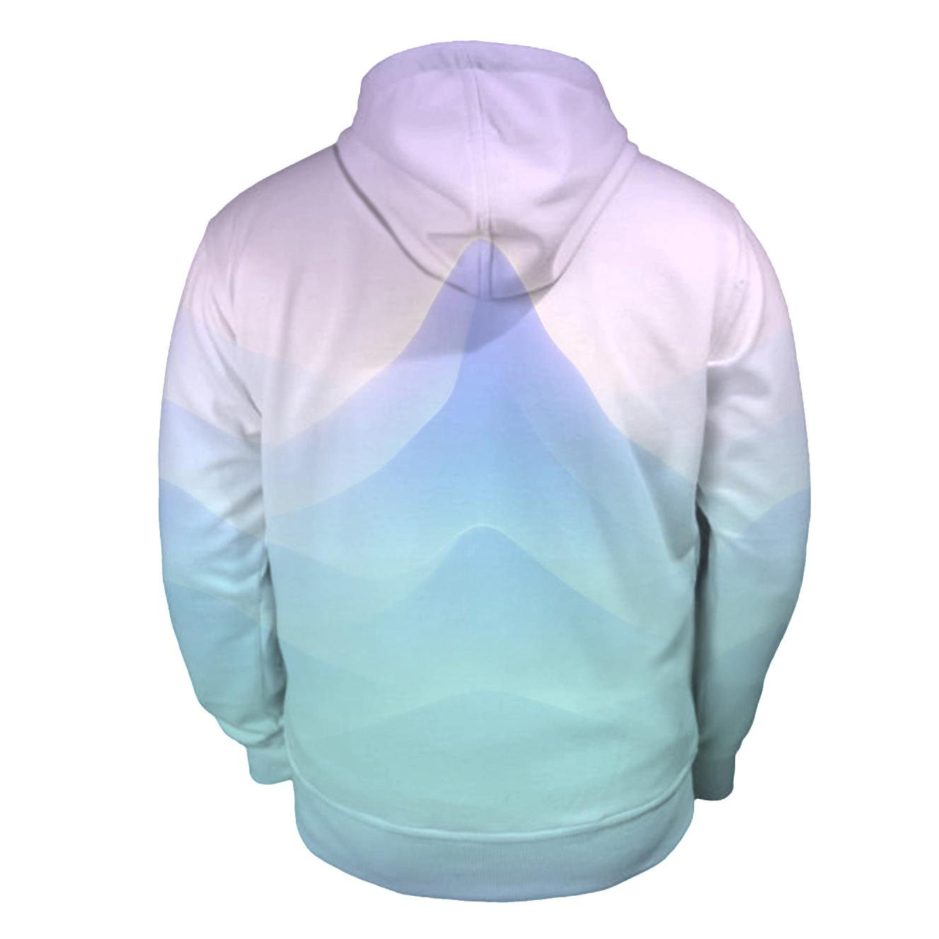 Pastel Mist Mountains zip-up hoodies