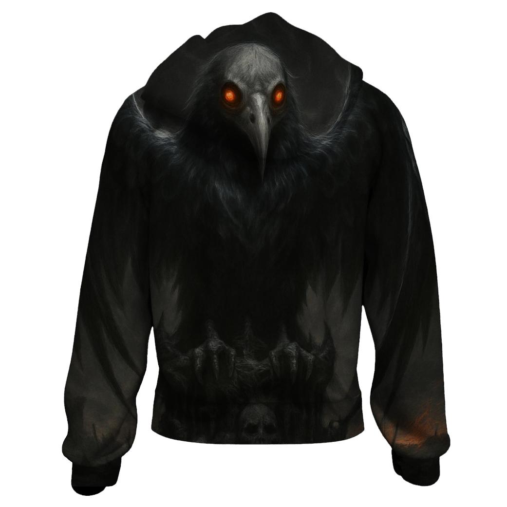 Raven King Of Ash zip-up hoodies