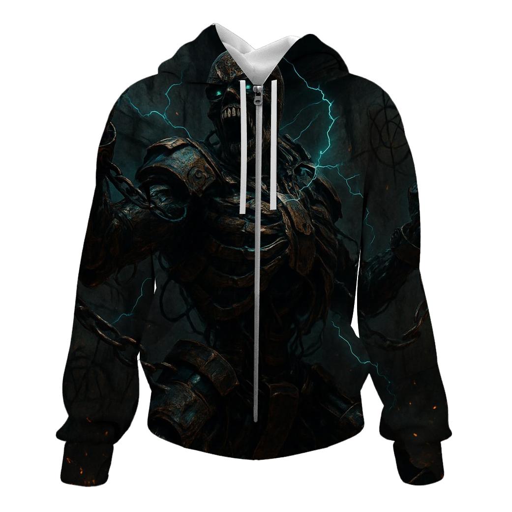 Chained Skeleton Vanguard graphic hoodies