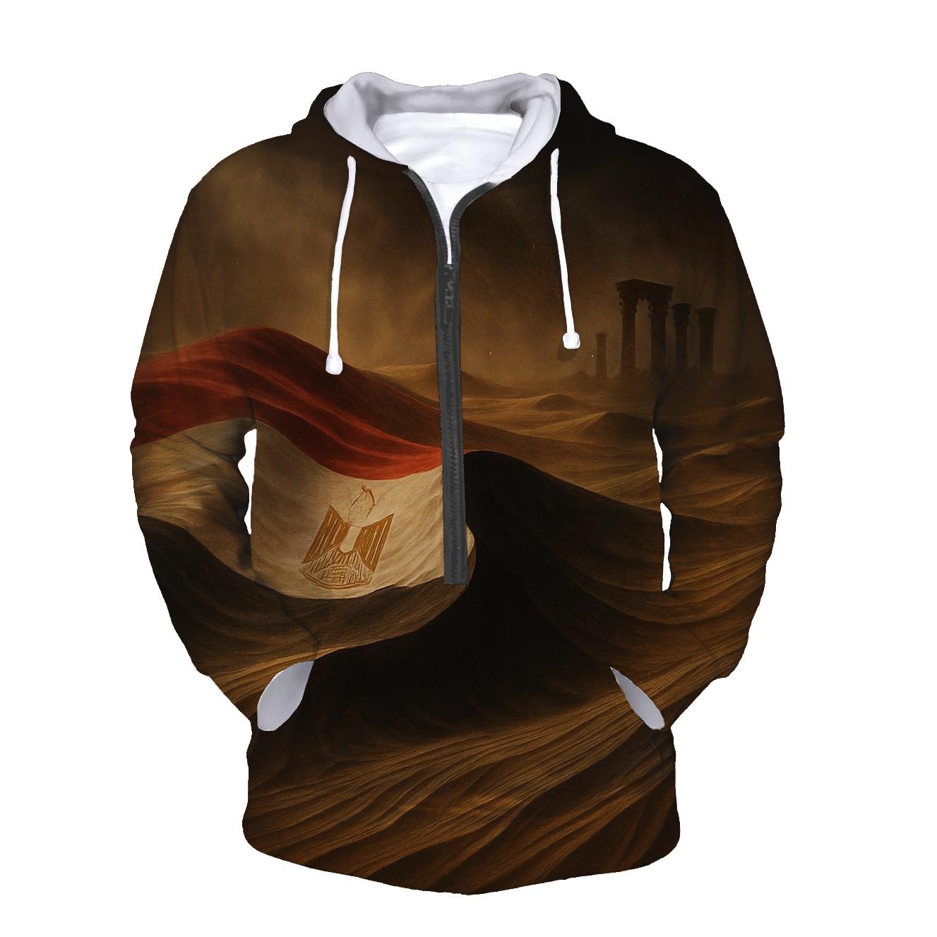 Nile Desert Banner embroidered hoodies