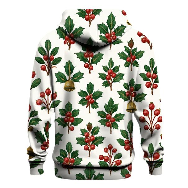 Red Mistletoe Chevron On White Background hoodie trends