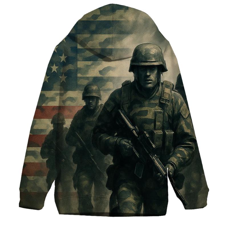 Camouflage Flag Fusion hoodies fashion