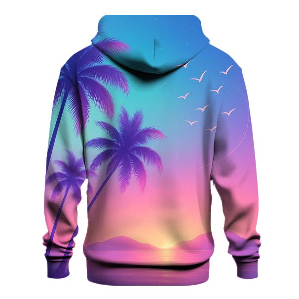 Teal Twilight Palms hoodie styles