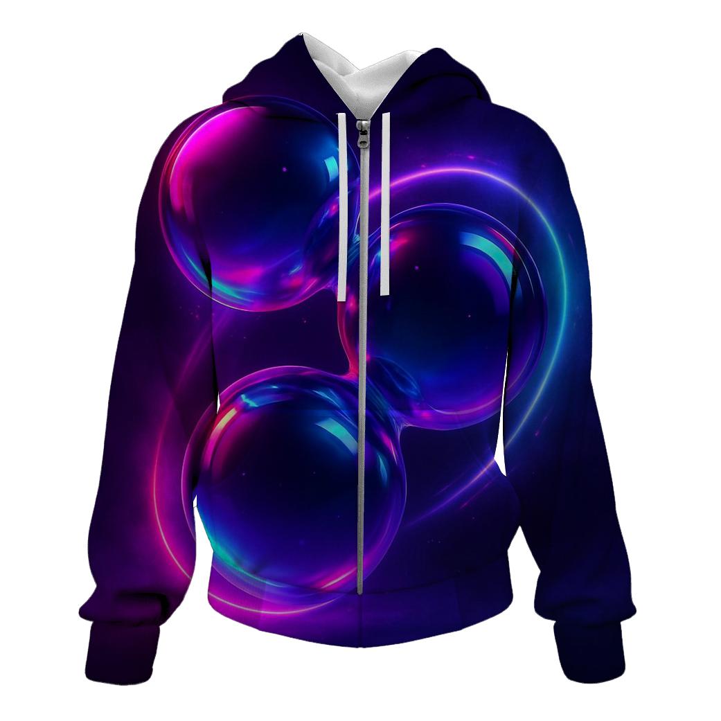 Neon Drift Orbs custom hoodies