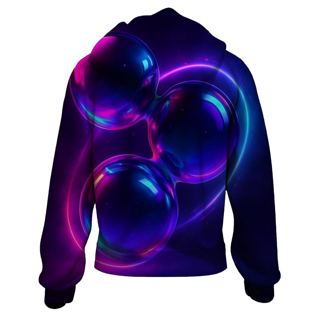 Neon Drift Orbs custom hoodies