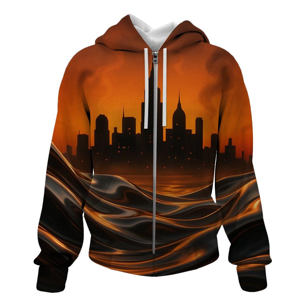 Molten Skyline Flow zip-up hoodies