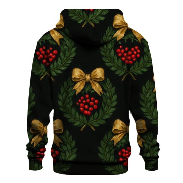 Wreath Medallion Repeat On Black Background hoodie styles