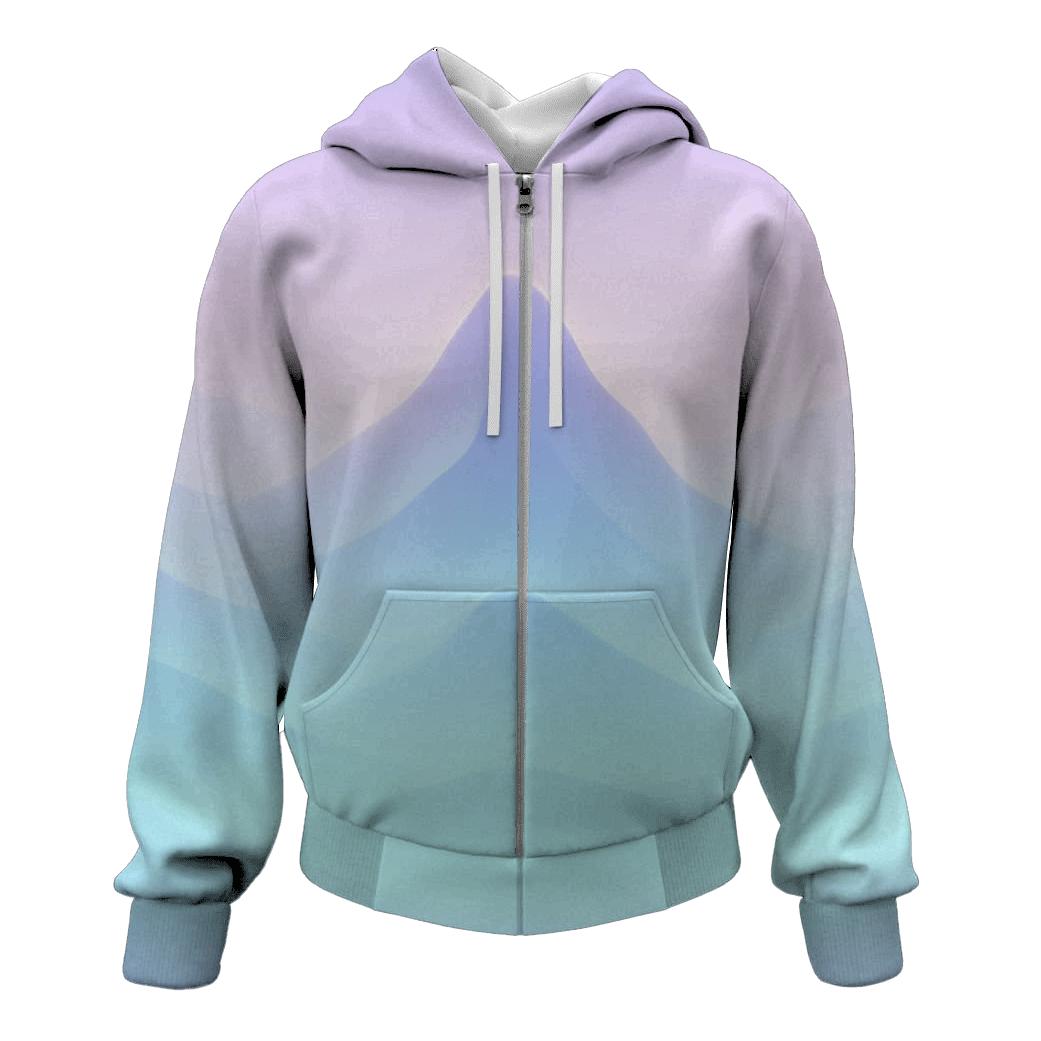 Pastel Mist Mountains pullover hoodies