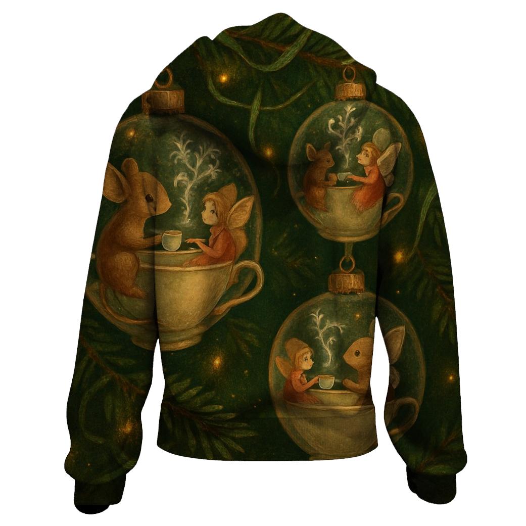 Ornament Garden Tea Party zip-up hoodies