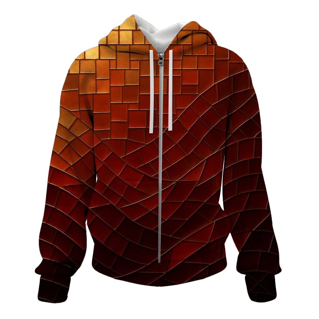 Auric Tide Mosaic zip-up hoodies
