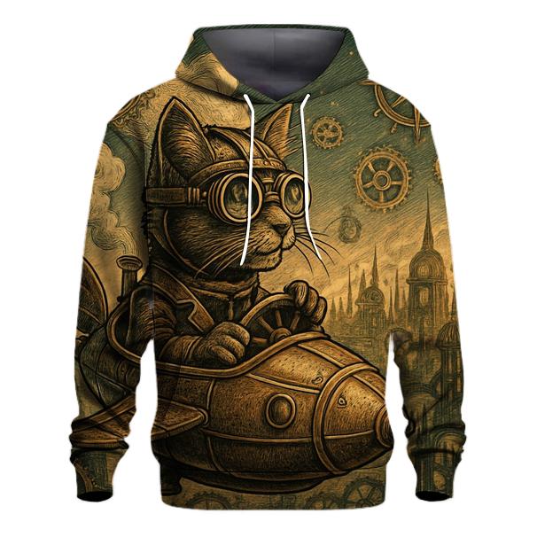 Clockwork Explorer Cat premium hoodies